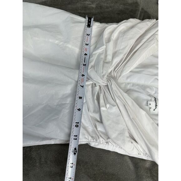 Superdown Flynn Ruched Sleeve Dress White Mini Off Shoulder Revolve Small - Picture 10 of 14